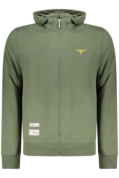 MILITARY ACADEMY MEN'S GREEN ZIP-UP SWEATSHIRT
