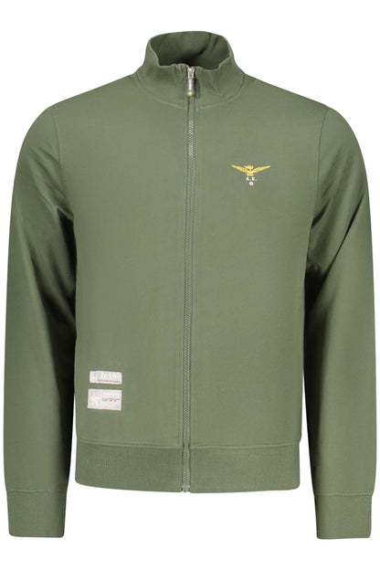 MILITARY ACADEMY MEN'S GREEN ZIP-UP SWEATSHIRT