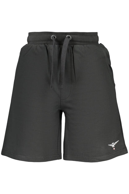 MILITARY ACADEMY MEN'S BLACK SHORT TRACKSUIT TROUSERS