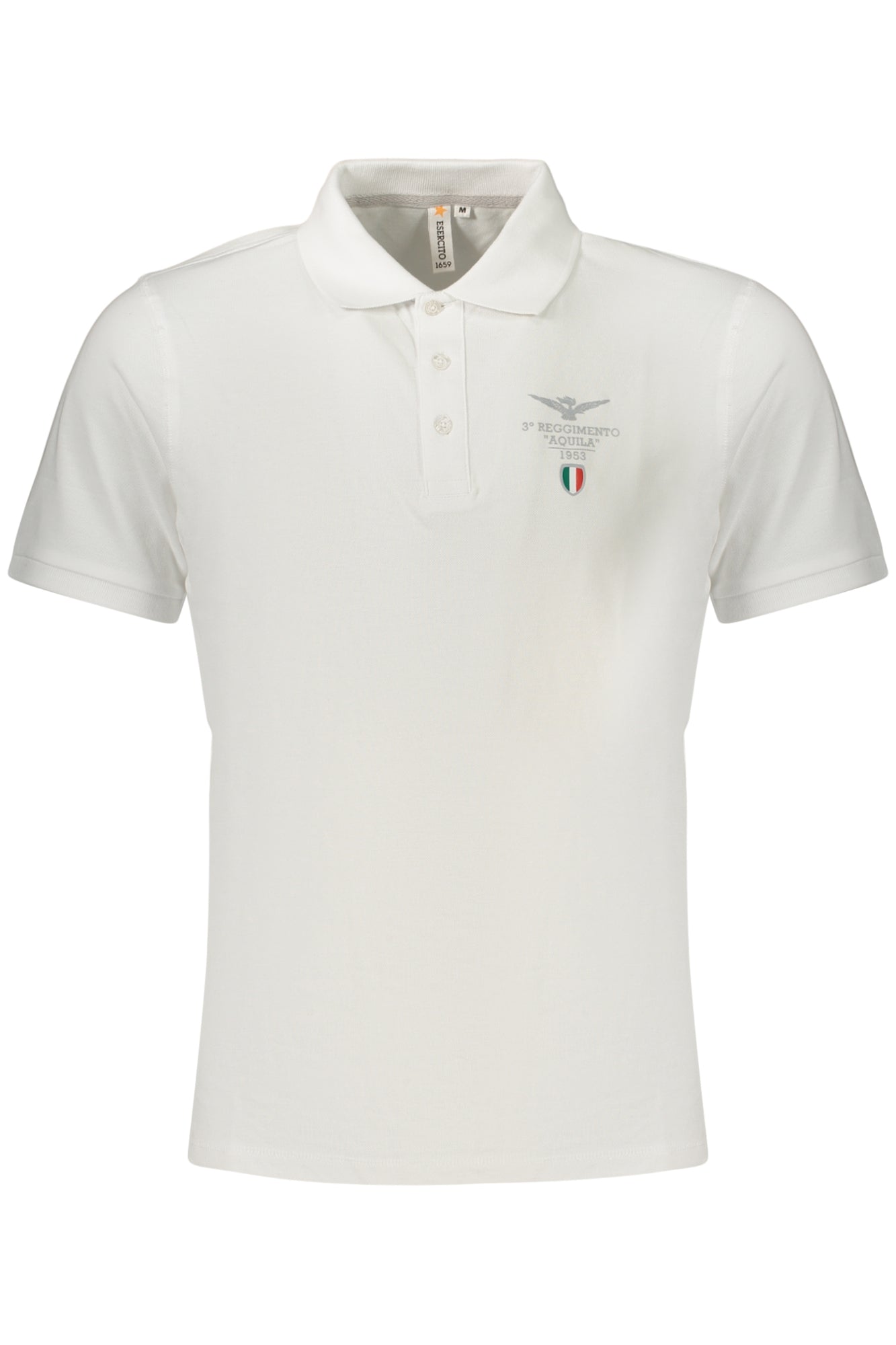 MILITARY ACADEMY MEN'S SHORT-SLEEVED POLO SHIRT, WHITE