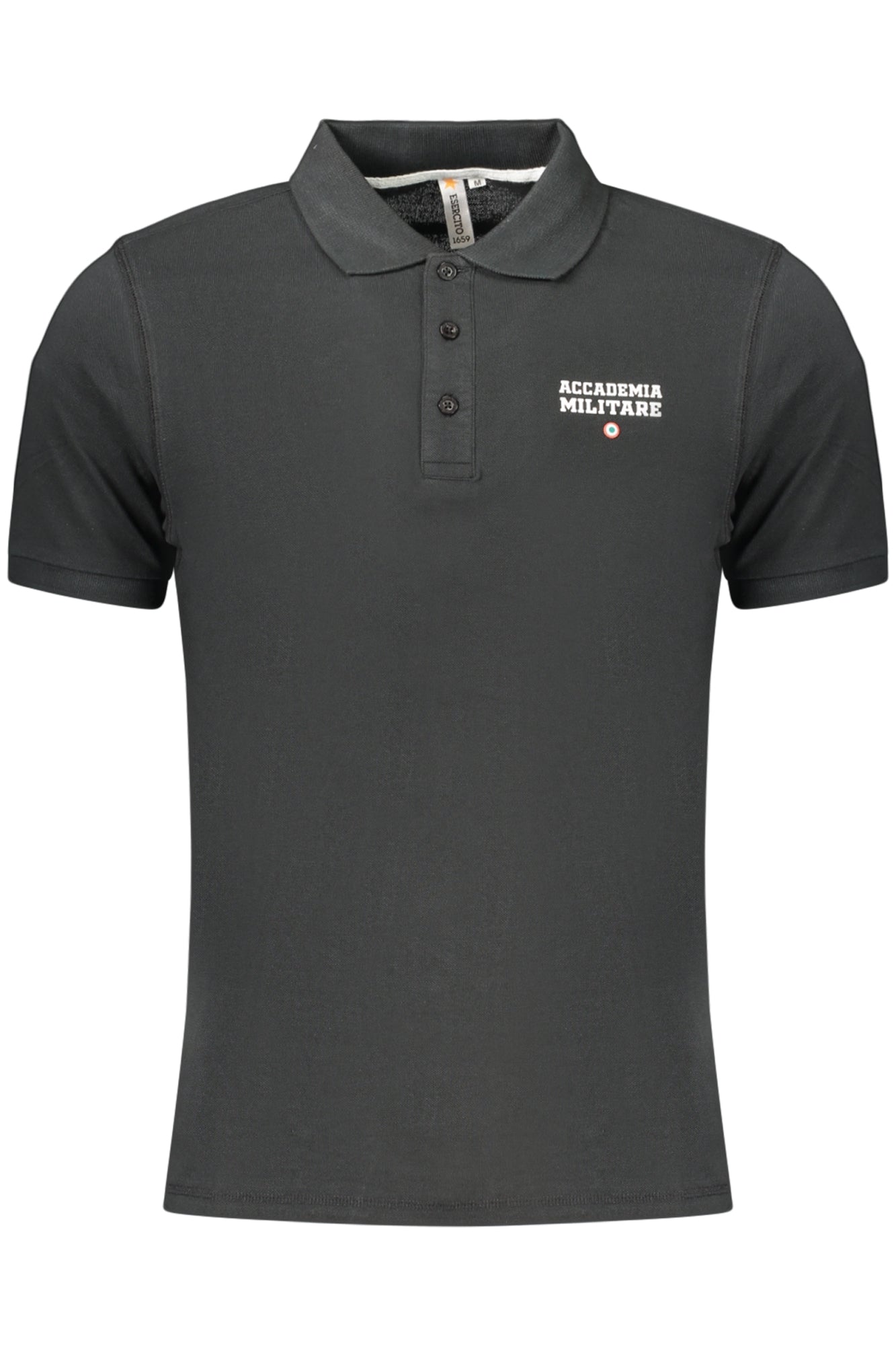 MILITARY ACADEMY MEN'S BLACK SHORT-SLEEVE POLO SHIRT