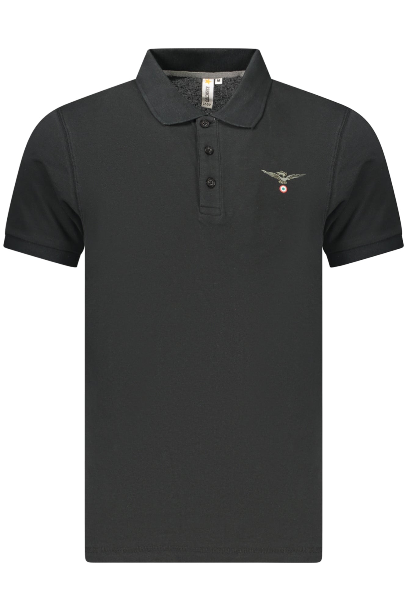 MILITARY ACADEMY MEN'S BLACK SHORT-SLEEVE POLO SHIRT