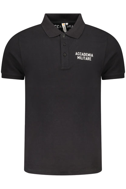 MILITARY ACADEMY BLACK MEN'S SHORT SLEEVE POLO