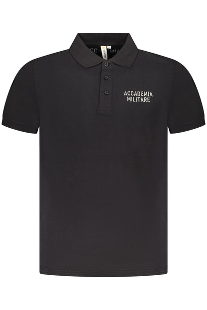 MILITARY ACADEMY BLACK MEN'S SHORT SLEEVE POLO