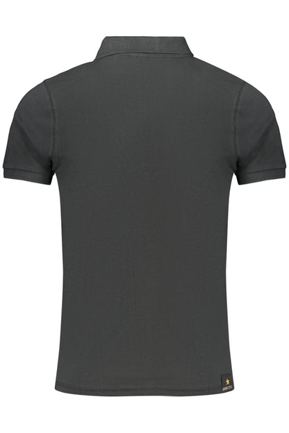 MILITARY ACADEMY MEN'S BLACK SHORT-SLEEVE POLO SHIRT