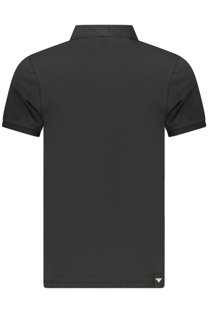 MILITARY ACADEMY MEN'S BLACK SHORT-SLEEVE POLO SHIRT