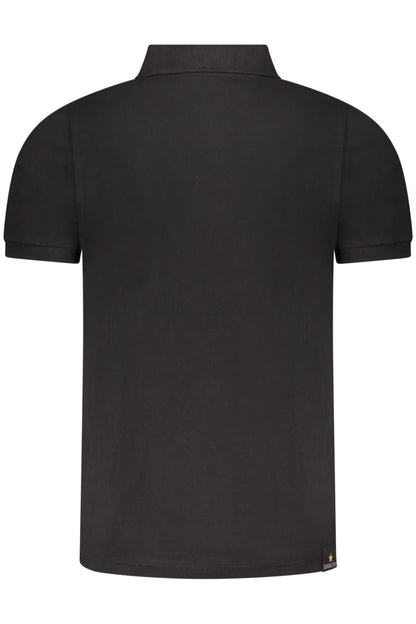MILITARY ACADEMY BLACK MEN'S SHORT SLEEVE POLO