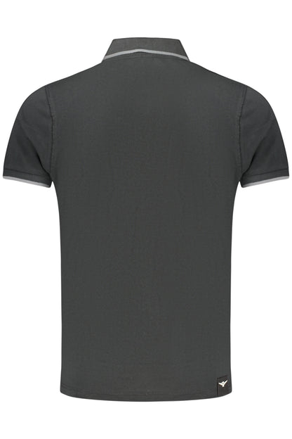 MILITARY ACADEMY MEN'S BLACK SHORT-SLEEVE POLO SHIRT
