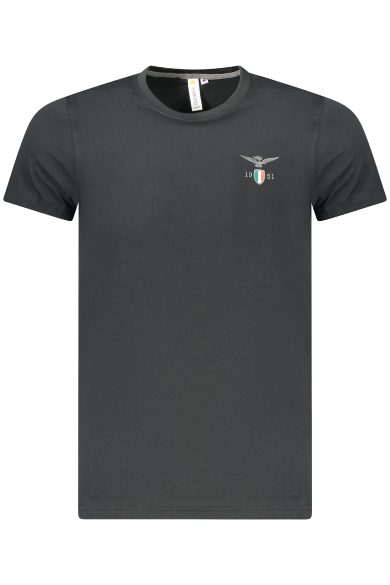 MILITARY ACADEMY MEN'S BLACK SHORT-SLEEVE T-SHIRT