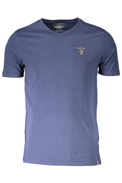 AERONAUTICA MILITARE MEN'S BLUE OUTDOOR T-SHIRT