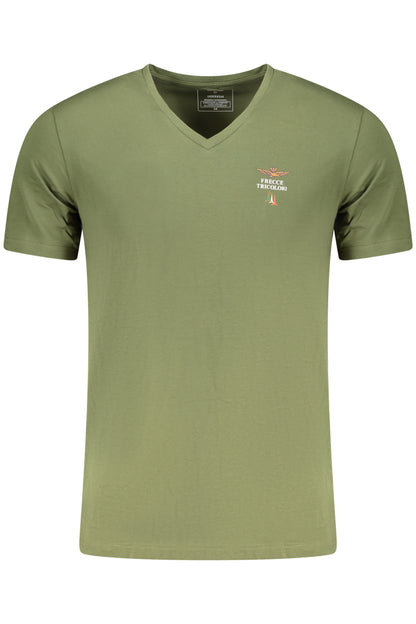 AERONAUTICA MILITARE MEN'S GREEN OUTDOOR T-SHIRT