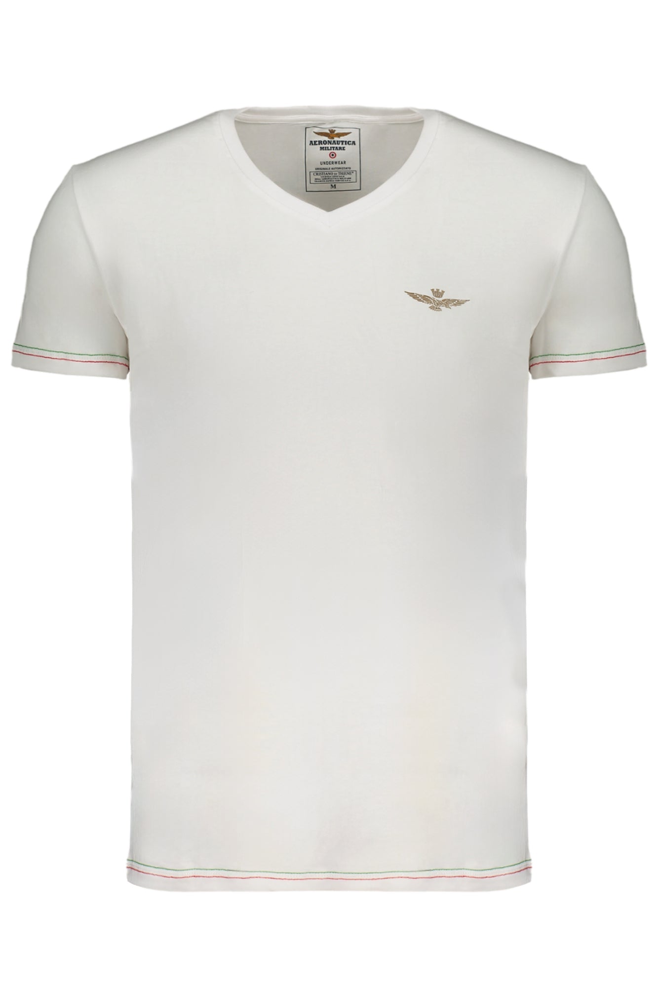 AERONAUTICA MILITARE MEN'S WHITE SHORT SLEEVE T-SHIRT