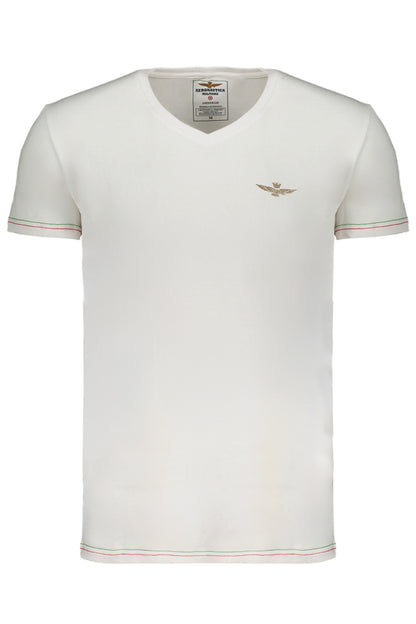 AERONAUTICA MILITARE MEN'S WHITE SHORT SLEEVE T-SHIRT