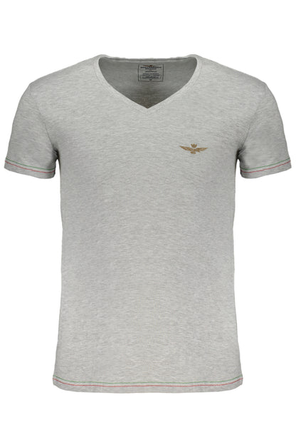 ERONAUTICA MILITARE MEN'S GRAY SHORT SLEEVE T-SHIRT