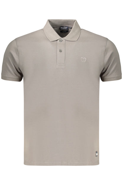 Kisses &amp; Hugs Men's Grey Short-Sleeved Polo Shirt