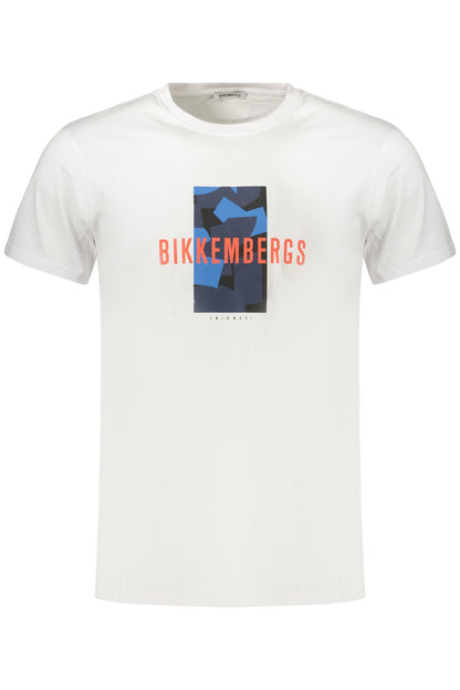 BIKKEMBERGS MEN'S SHORT-SLEEVE T-SHIRT WHITE