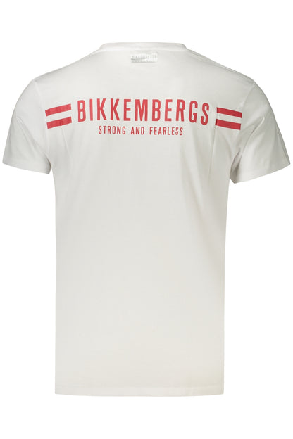 BIKKEMBERGS MEN'S SHORT-SLEEVE T-SHIRT WHITE