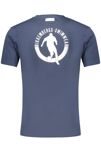 BIKKEMBERGS MEN'S SHORT-SLEEVE T-SHIRT BLUE