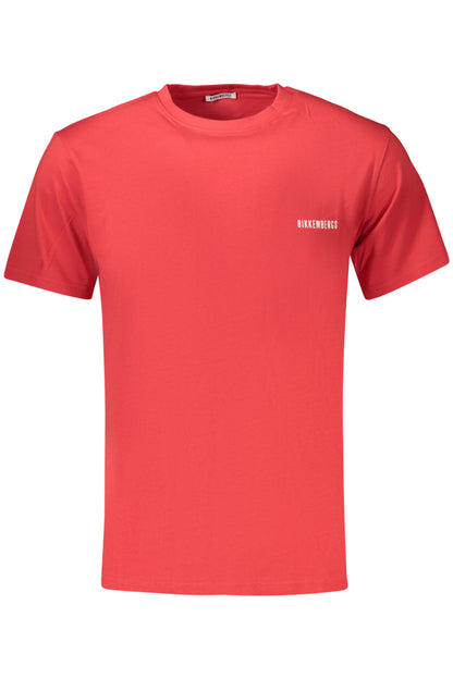BIKKEMBERGS MEN'S SHORT-SLEEVED T-SHIRT, RED