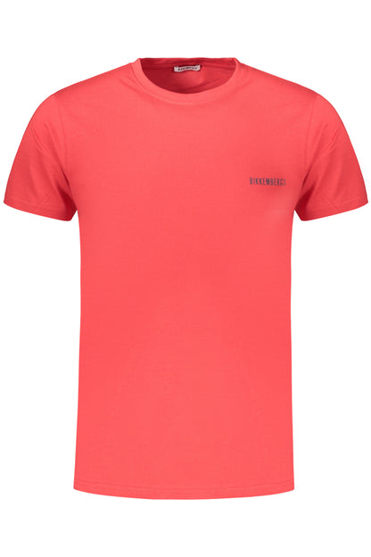 BIKKEMBERGS MEN'S SHORT-SLEEVED T-SHIRT, RED