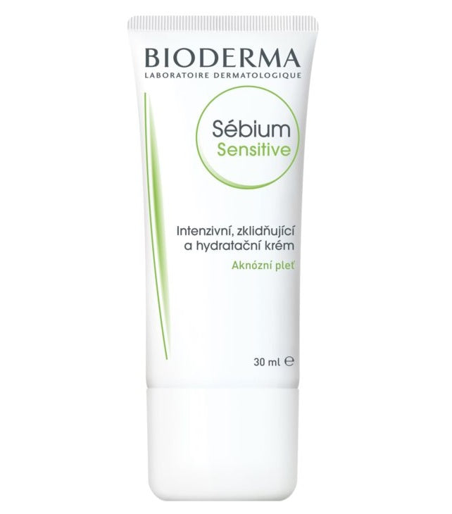 Bioderma Sébium Sensitive crème apaisante et hydratante intense pour peaux acnéiques 30 ml