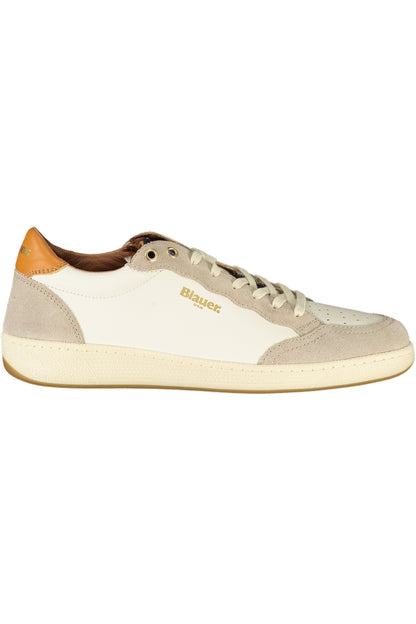 BLAUER MEN'S WHITE SPORTS SHOES