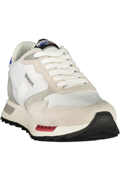 BLAUER MEN'S WHITE SPORTS SHOES