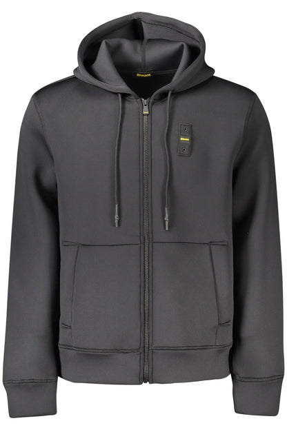 SWEAT-SHIRT BLAUER NOIR À FERMETURE ÉCLAIR POUR HOMME