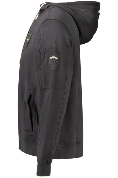 SWEAT-SHIRT BLAUER NOIR À FERMETURE ÉCLAIR POUR HOMME