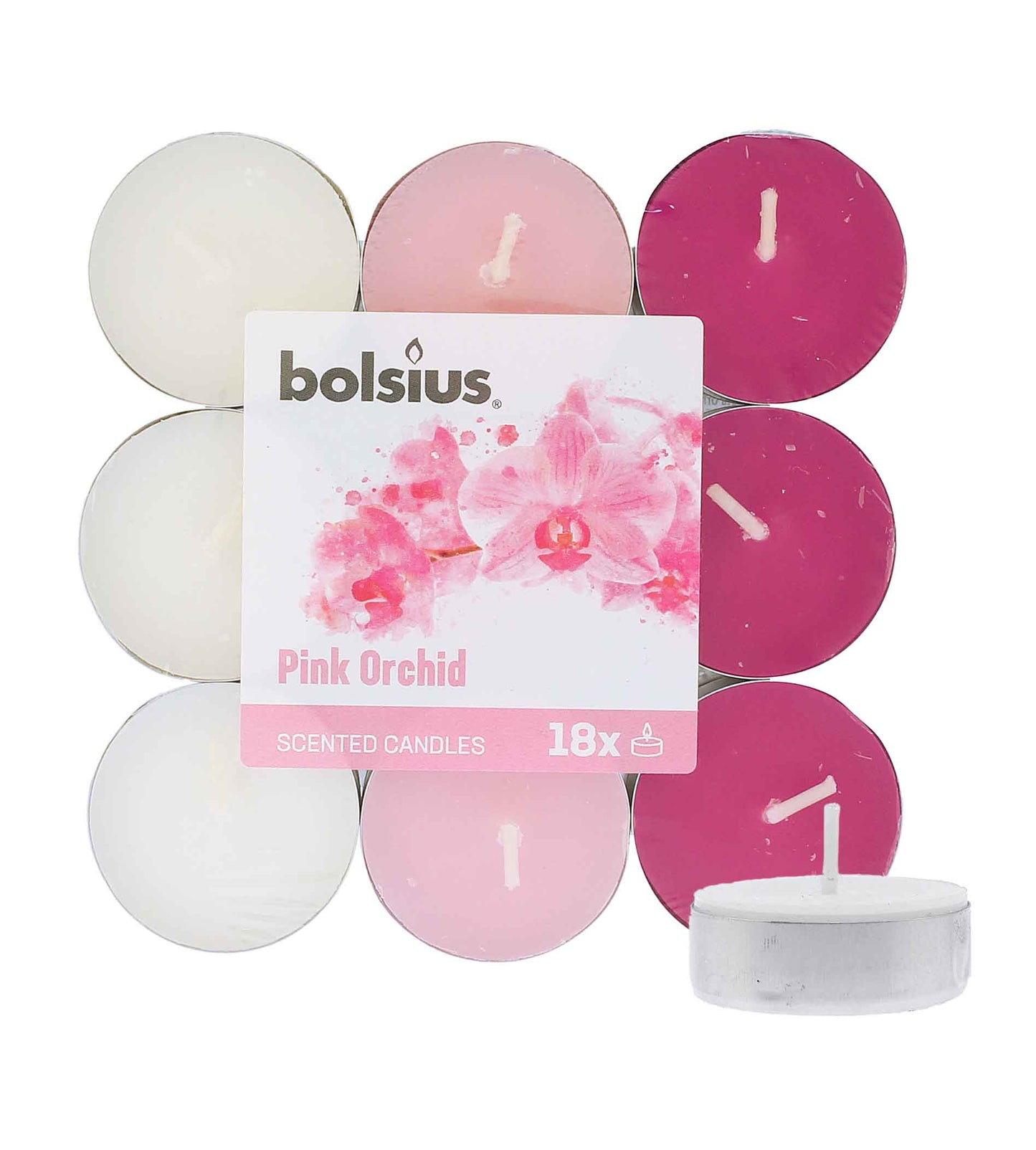 Bolsius Scented Tealights Orchid 4h Tealight Candle 18pcs