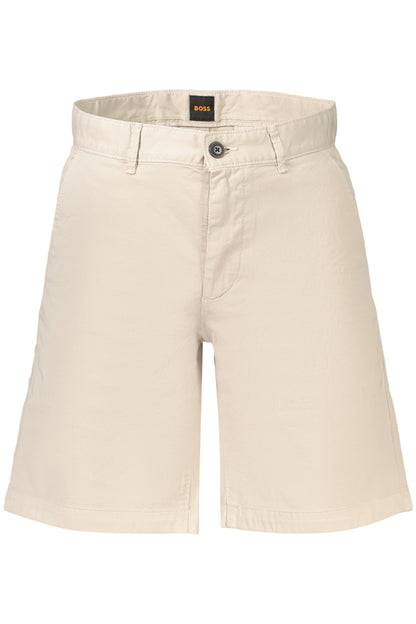 BOSS MEN'S BEIGE BERMUDA SHORTS