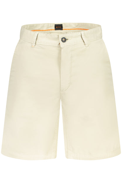 BOSS MEN'S BEIGE BERMUDA SHORTS