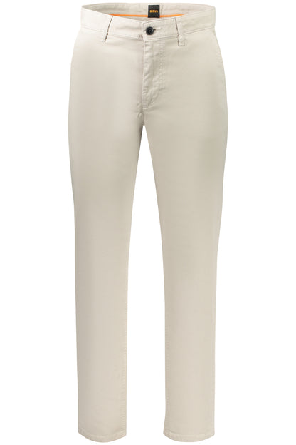 BOSS MEN'S BEIGE TROUSERS