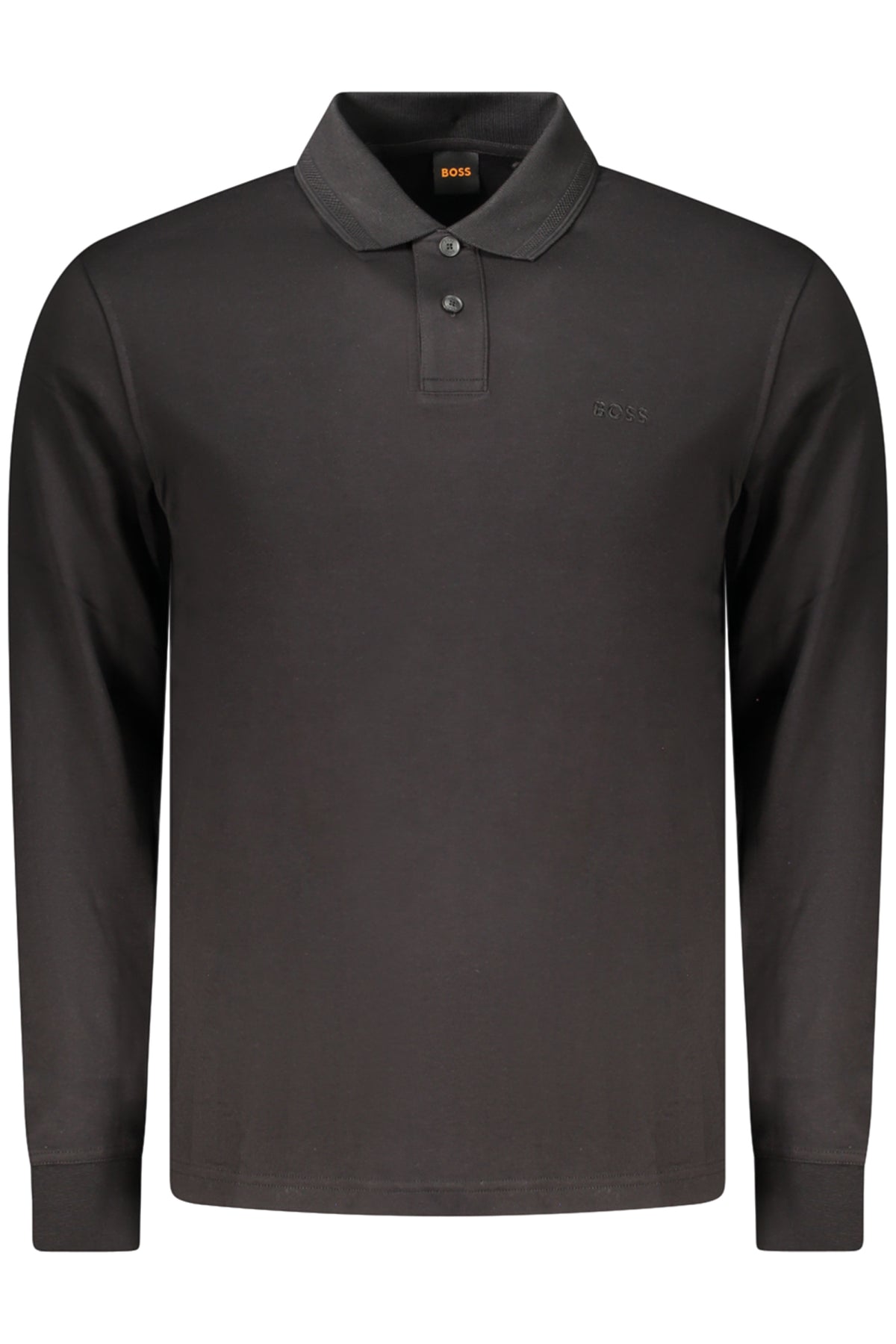 Polo noir à manches longues pour homme BOSS