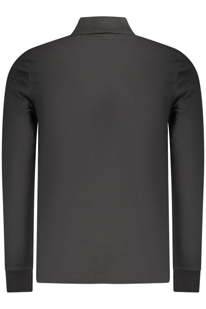 BOSS MEN'S LONG-SLEEVED POLO SHIRT BLACK