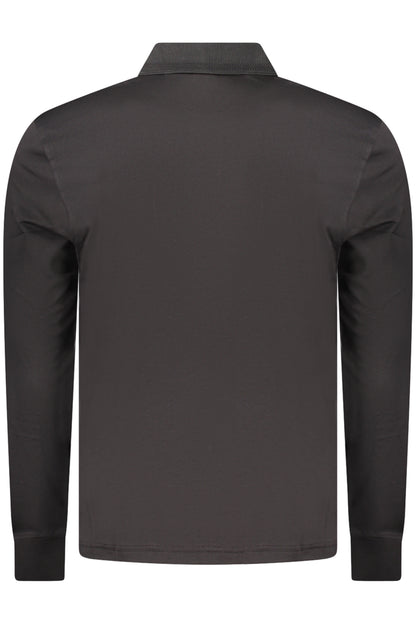 Polo noir à manches longues pour homme BOSS
