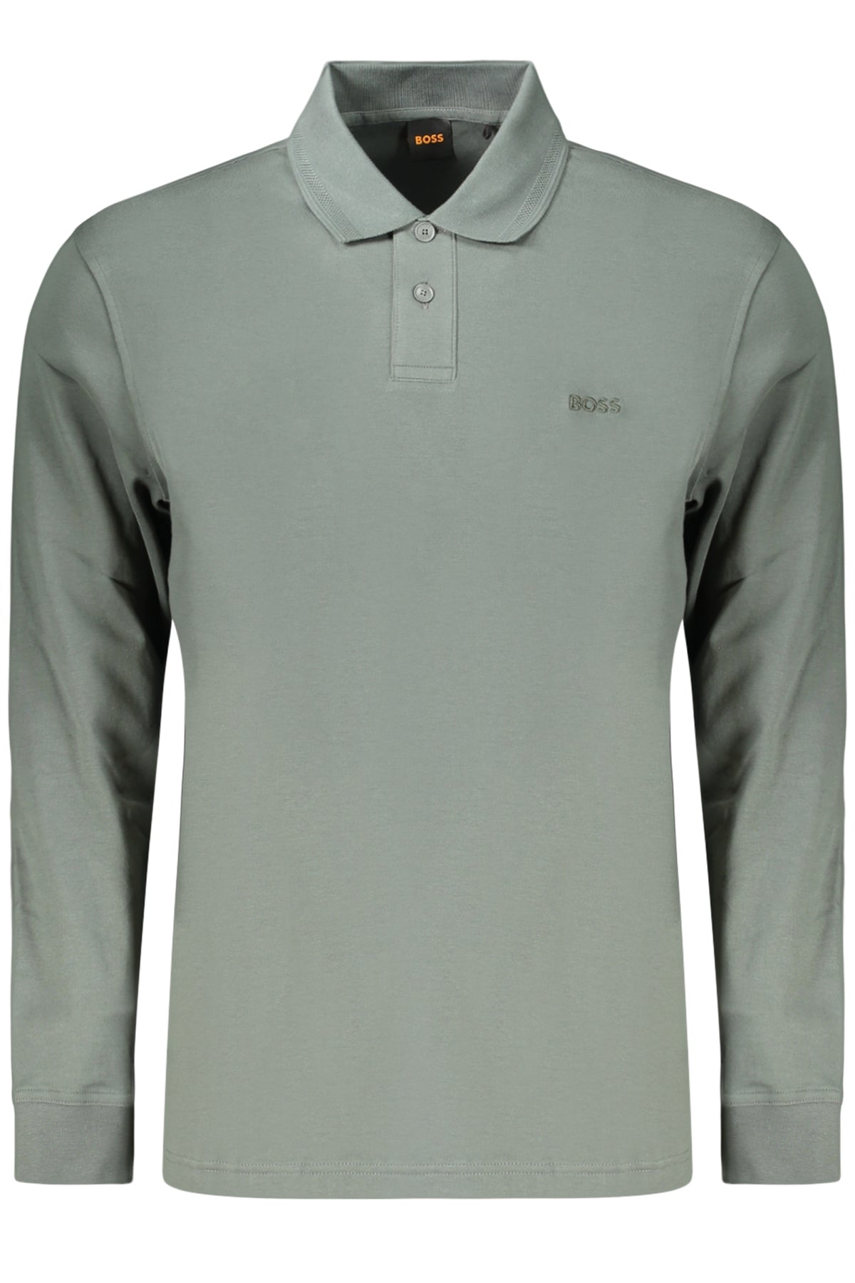 POLO VERT À MANCHES LONGUES POUR HOMME BOSS