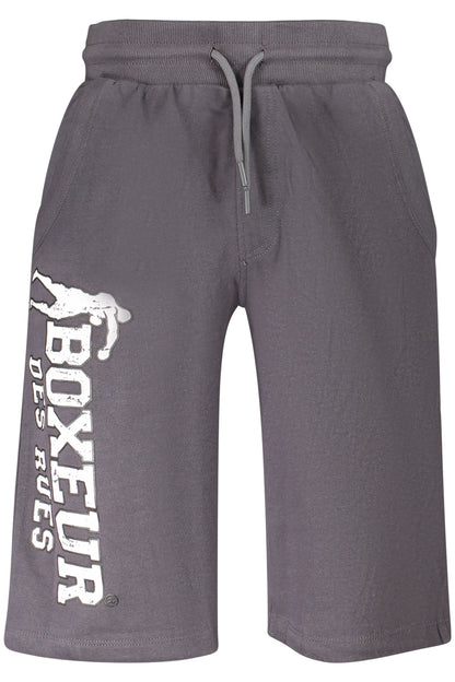 BOXEUR DES RUES MEN'S SHORT TRACKSUIT TROUSERS GREY