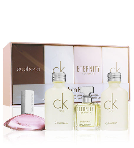 Calvin Klein Ladies Coffret Femme (Eternity EDP 5ml + Euphoria EDP 4ml + 2x CK One EDT 10ml)
