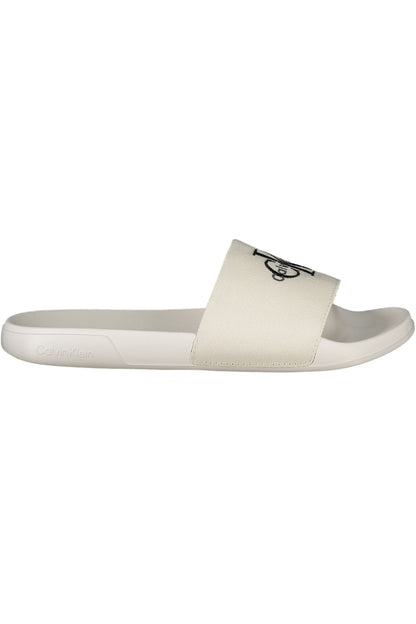 CALVIN KLEIN WOMEN'S WHITE SLIPPER FOOTWEAR