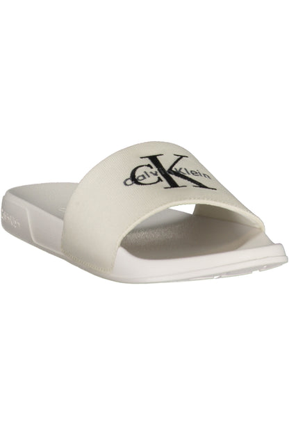 CALVIN KLEIN WOMEN'S WHITE SLIPPER FOOTWEAR