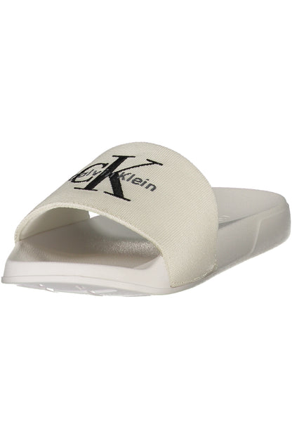 CALVIN KLEIN WOMEN'S WHITE SLIPPER FOOTWEAR