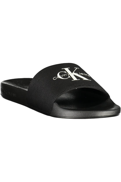 CALVIN KLEIN MEN'S BLACK SLIPPER FOOTWEAR