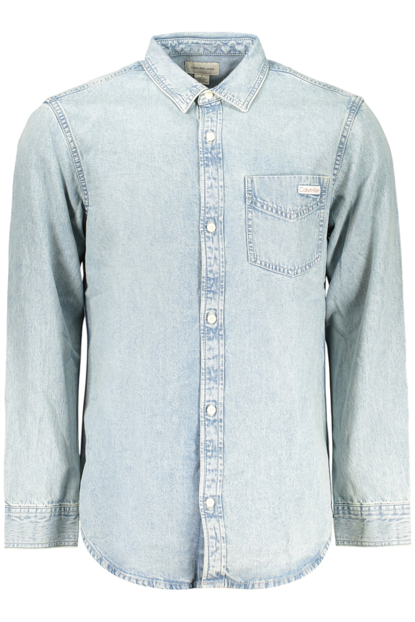 CALVIN KLEIN MEN'S LONG-SLEEVED SHIRT, BLUE
