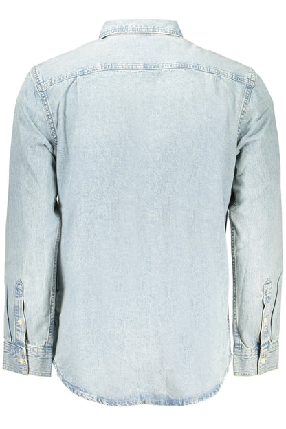 CALVIN KLEIN MEN'S LONG-SLEEVED SHIRT, BLUE