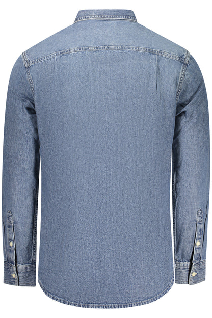 CALVIN KLEIN MEN'S LONG-SLEEVED SHIRT, BLUE