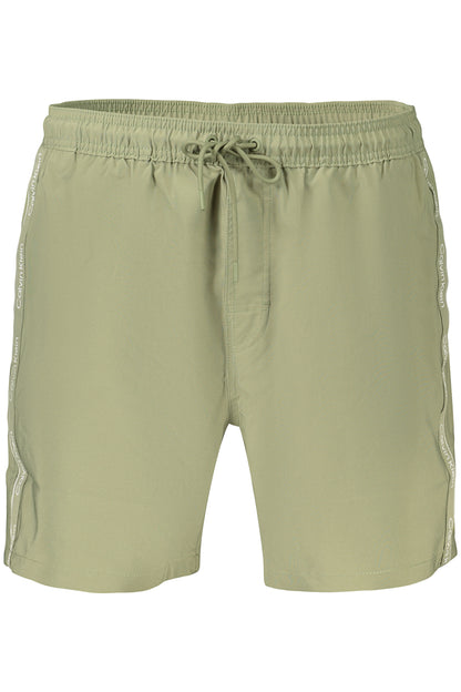 CALVIN KLEIN MEN'S GREEN BOTTOM SWIMSUIT