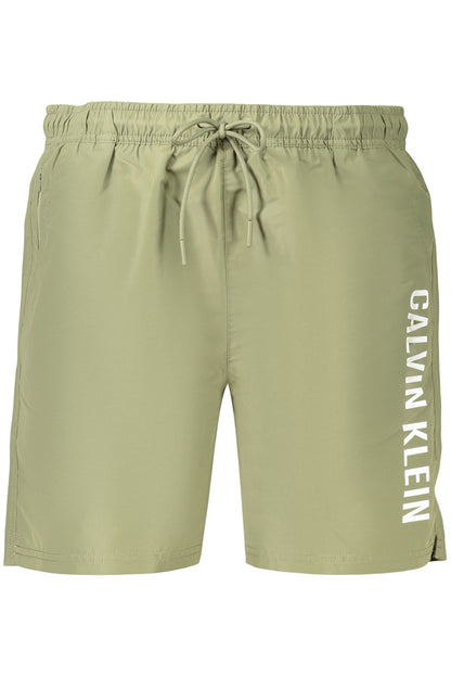 CALVIN KLEIN MEN'S GREEN BOTTOM SWIMSUIT
