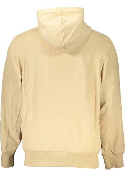 CALVIN KLEIN MEN'S BEIGE ZIP SWEATSHIRT