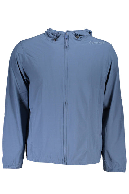CALVIN KLEIN MEN'S BLUE ZIPPED SWEATSHIRT